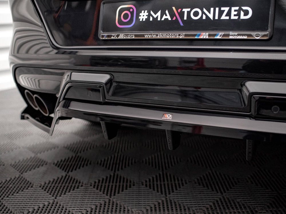 Central Rear Splitter (Vertical Bars) BMW X6 M F96 - Wayside Performance 