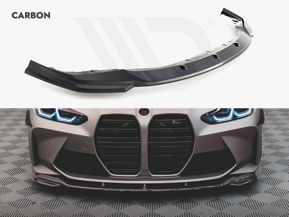 Maxton Design Carbon Fiber Front Splitter V.2 Bmw M4 G82 - Wayside Performance 