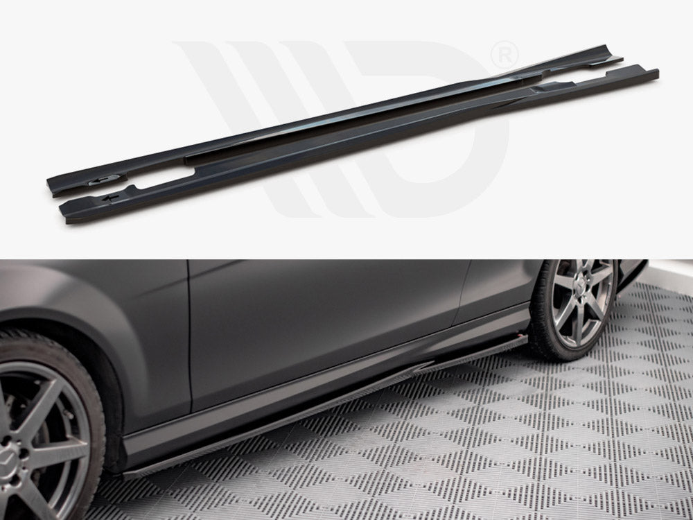 Side Skirts Diffusers Mercedes C Coupe AMG-Line C204 - Wayside Performance 