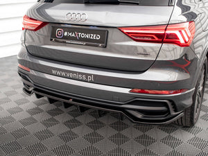 Central Rear Splitter (Vertical Bars) Audi Q3 S-Line F3 - Wayside Performance 