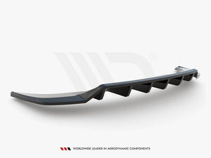 Central Rear Splitter (Vertical Bars) Audi Q3 S-Line F3 - Wayside Performance 
