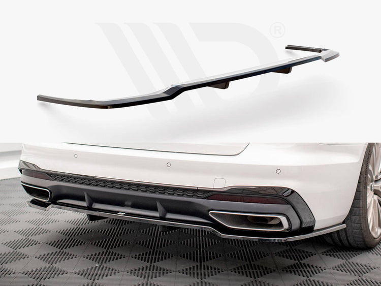 Central Rear Splitter (Vertical Bars) Audi A4 S-Line B9 Facelift - Wayside Performance 