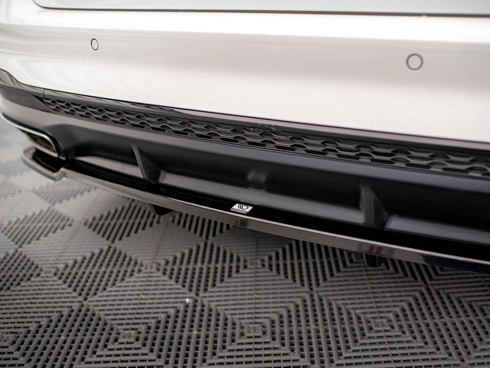Central Rear Splitter (Vertical Bars) Audi A4 S-Line B9 Facelift - Wayside Performance 