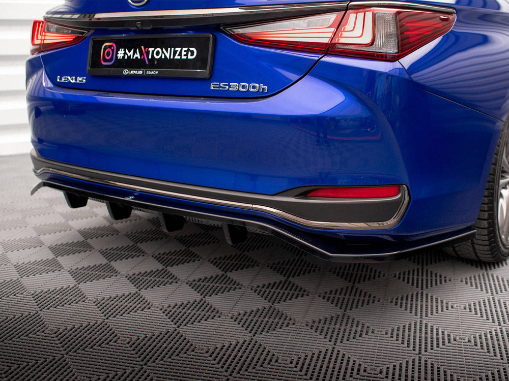 Central Rear Splitter (Vertical Bars) Lexus ES F Sport Mk7 - Wayside Performance 