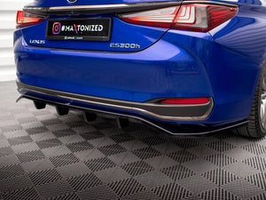 Central Rear Splitter (Vertical Bars) Lexus ES F Sport Mk7 - Wayside Performance 