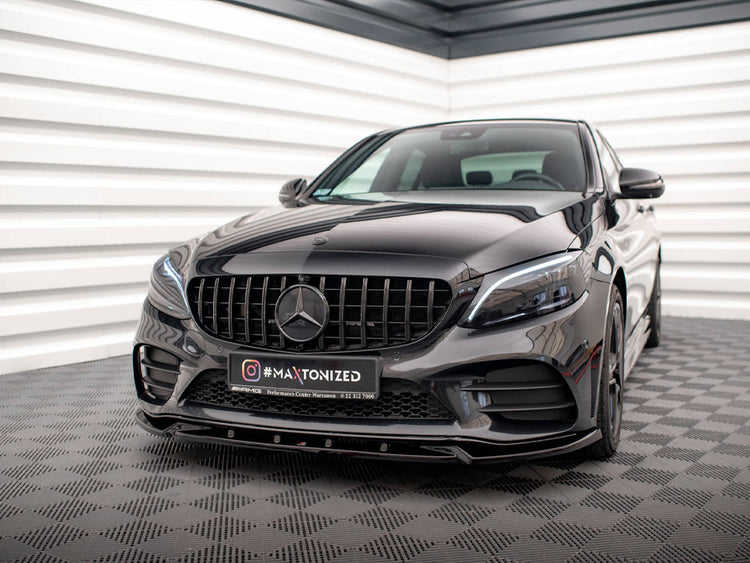 Front Splitter V.2 Mercedes-Benz C AMG Line Sedan / Coupe W205 / C205 Facelift - Wayside Performance 