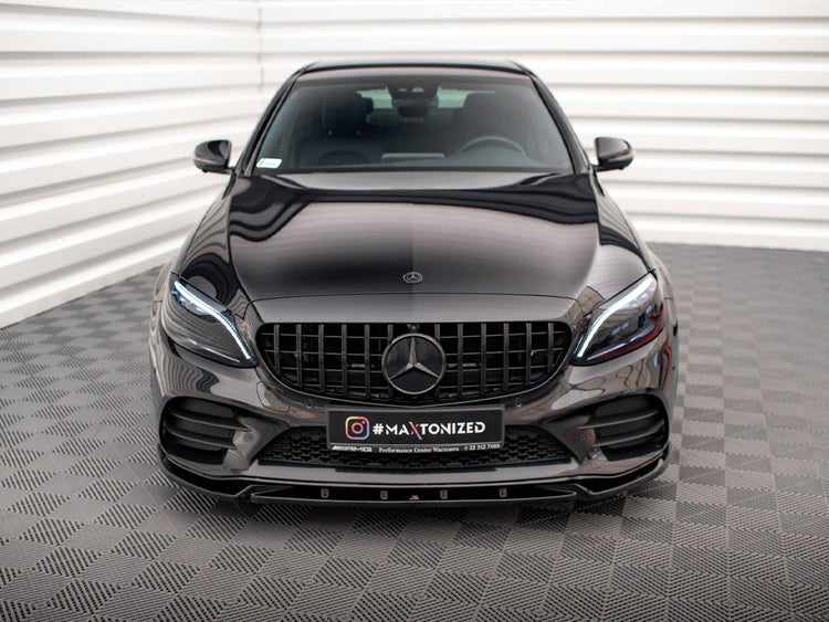 Front Splitter V.2 Mercedes-Benz C AMG Line Sedan / Coupe W205 / C205 Facelift - Wayside Performance 