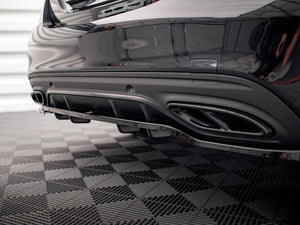 Central Rear Splitter (Vertical Bars) Mercedes C AMG Line W205 Facelift - Wayside Performance 