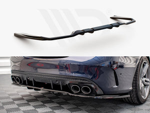 Central Rear Splitter (Vertical Bars) Mercedes AMG C 43 Sedan W205 Facelift - Wayside Performance 