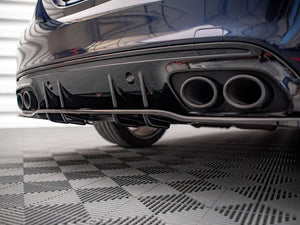 Central Rear Splitter (Vertical Bars) Mercedes AMG C 43 Sedan W205 Facelift - Wayside Performance 