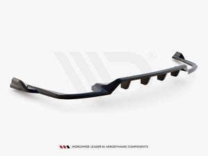 Central Rear Splitter (Vertical Bars) Volvo XC60 R-Design Mk2 Facelift - Wayside Performance 