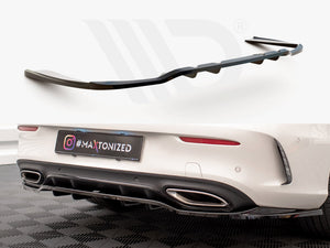 Central Rear Splitter (Vertical Bars) Mercedes C Coupe AMG-Line C205 Facelift - Wayside Performance 
