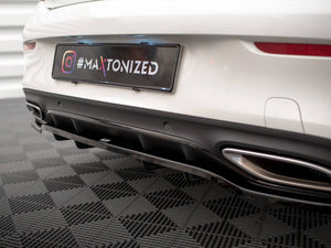 Central Rear Splitter (Vertical Bars) Mercedes C Coupe AMG-Line C205 Facelift - Wayside Performance 
