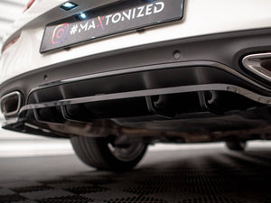 Central Rear Splitter (Vertical Bars) Mercedes C Coupe AMG-Line C205 Facelift - Wayside Performance 