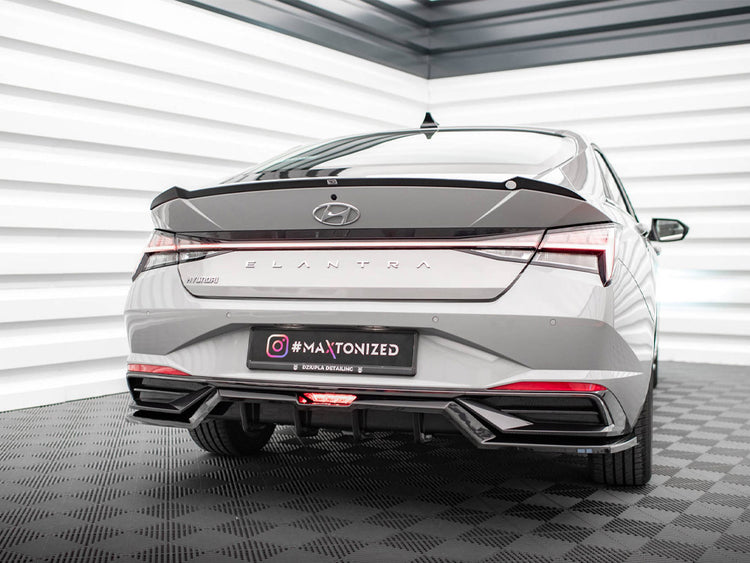 Central Rear Splitter (Vertical Bars) Hyundai Elantra Mk7 - Wayside Performance 
