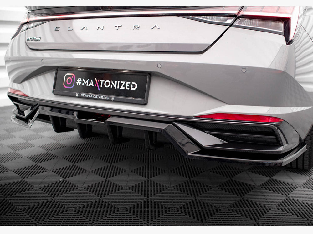Central Rear Splitter (Vertical Bars) Hyundai Elantra Mk7 - Wayside Performance 