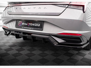 Central Rear Splitter (Vertical Bars) Hyundai Elantra Mk7 - Wayside Performance 