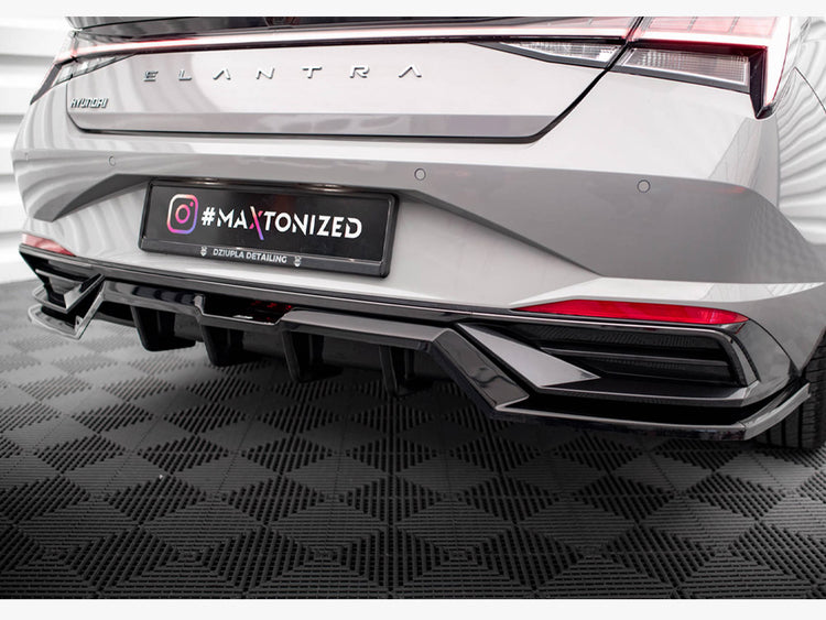 Central Rear Splitter (Vertical Bars) Hyundai Elantra Mk7 - Wayside Performance 