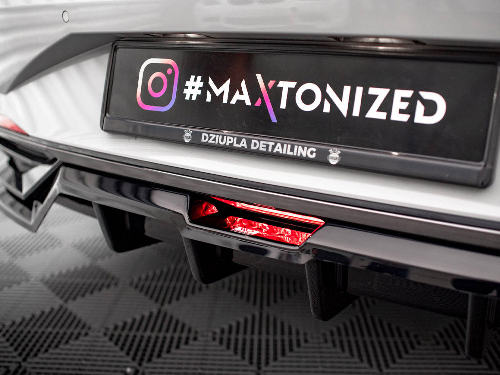 Central Rear Splitter (Vertical Bars) Hyundai Elantra Mk7 - Wayside Performance 