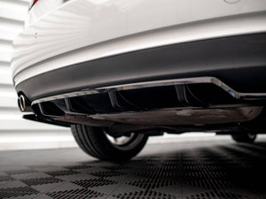 Central Rear Splitter (Vertical Bars) Audi A5 Coupe 8T Facelift - Wayside Performance 