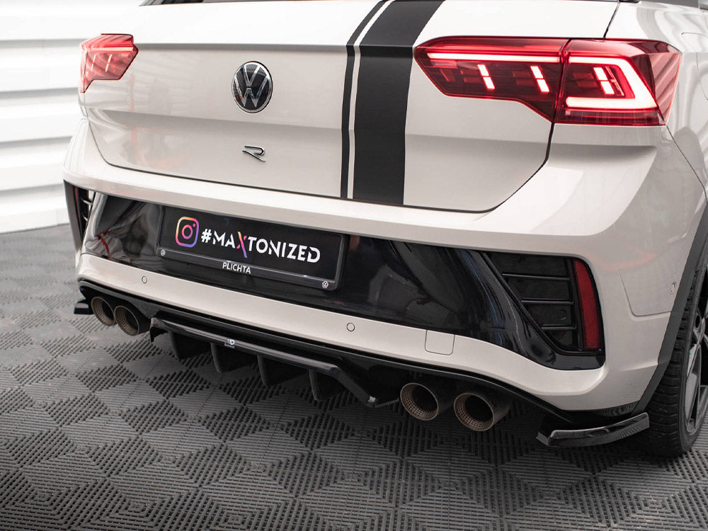 Central Rear Splitter (Vertical Bars) Volkswagen T-Roc R Mk1 Facelift - Wayside Performance 