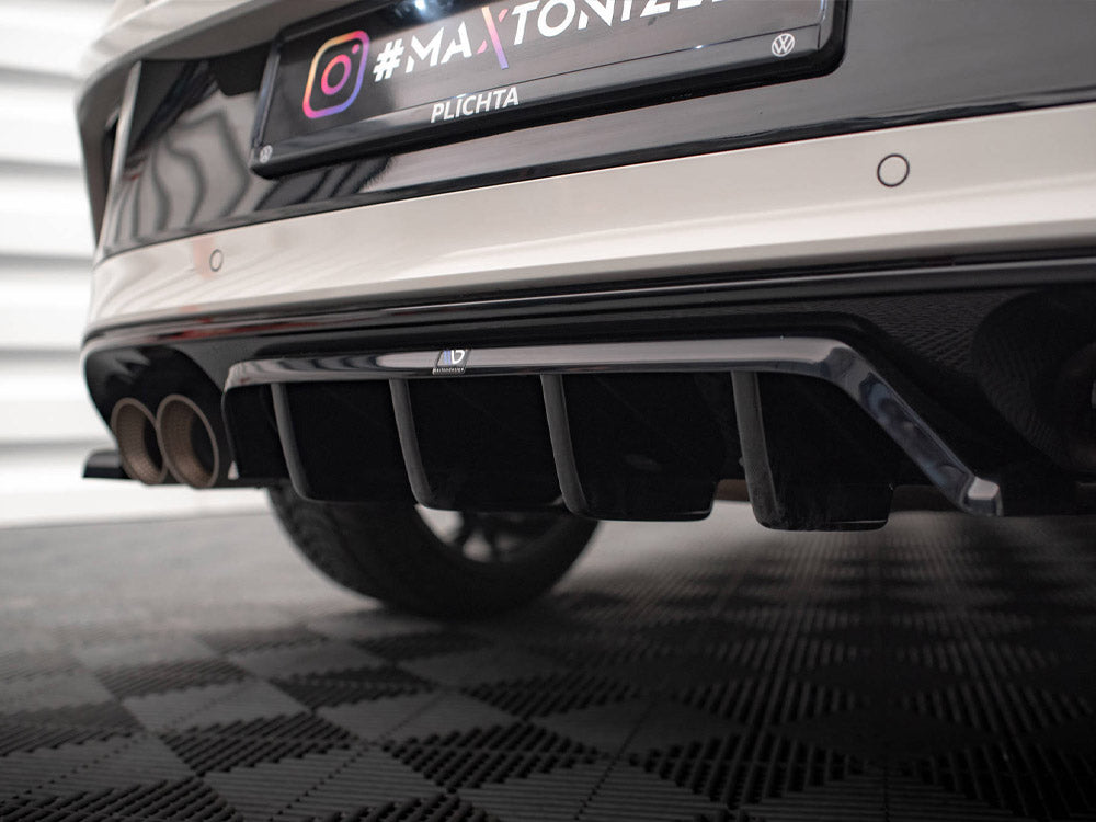 Central Rear Splitter (Vertical Bars) Volkswagen T-Roc R Mk1 Facelift - Wayside Performance 