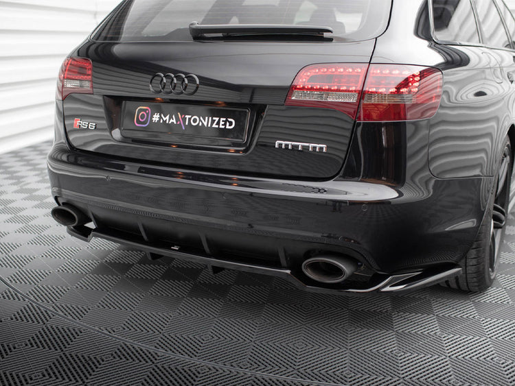 Central Rear Splitter (Vertical Bars) Audi RS6 Avant C6 - Wayside Performance 