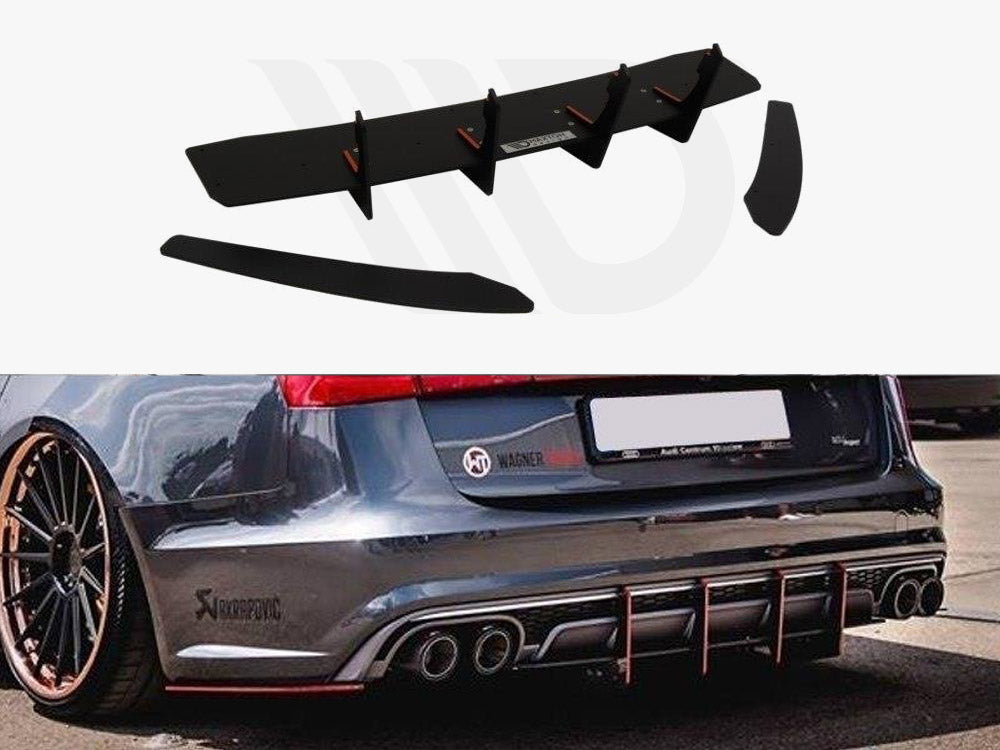 Rear Diffuser & Rear Side Splitters Audi S6 C7 Facelift - Wayside Performance 