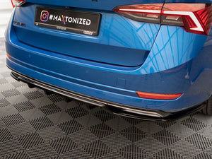 Central Rear Splitter (Vertical Bars) Skoda Octavia Sportline Mk4 - Wayside Performance 