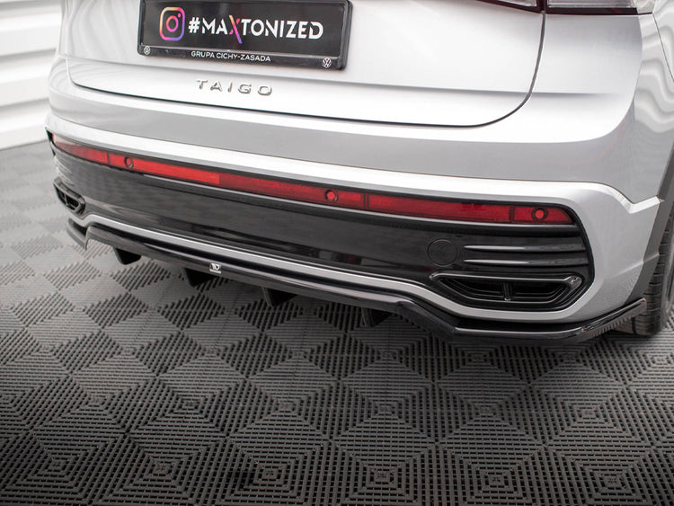 Central Rear Splitter (Vertical Bars) VW Taigo R-Line Mk1 - Wayside Performance 