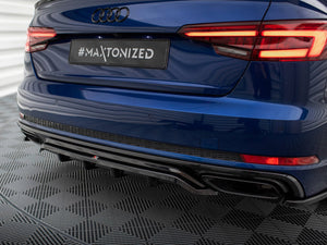 Central Rear Splitter (Vertical Bars) Audi A4 Competition B9 - Wayside Performance 