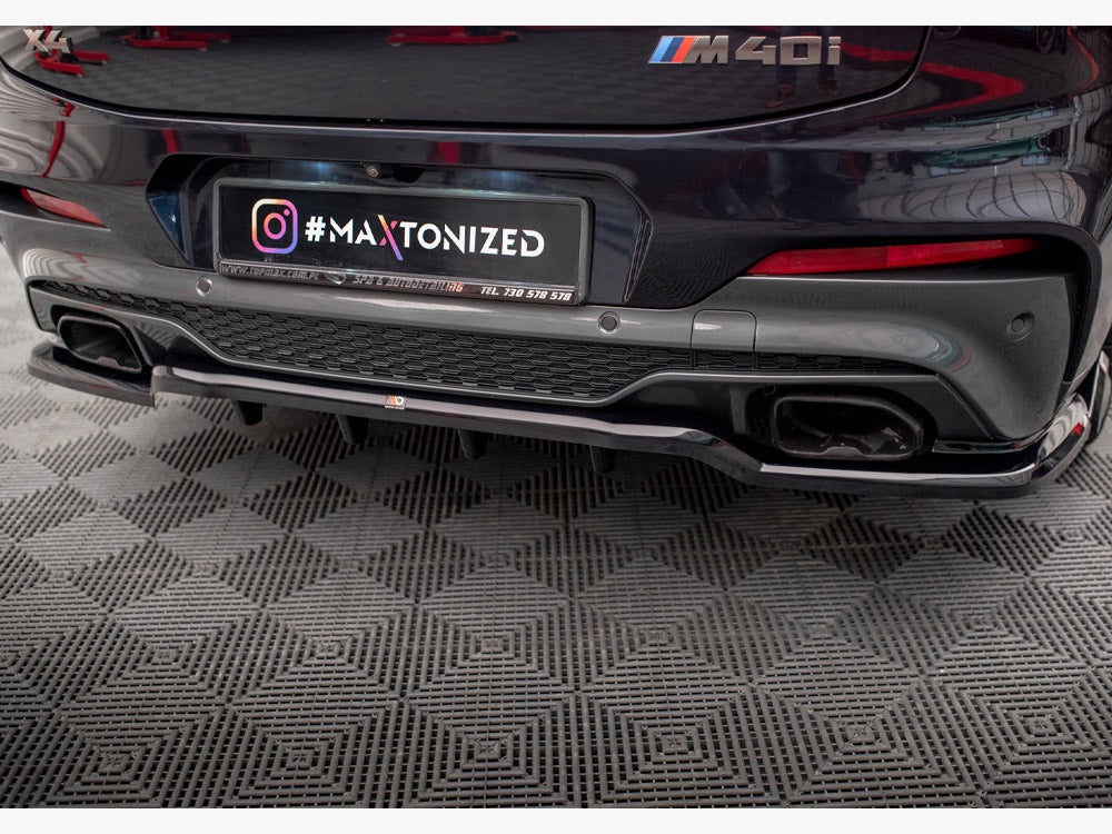 Central Rear Splitter (Vertical Bars) V.2 BMW X4 M40i G02 - Wayside Performance 