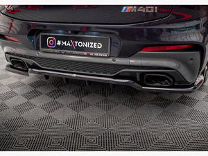 Central Rear Splitter (Vertical Bars) V.2 BMW X4 M40i G02 - Wayside Performance 