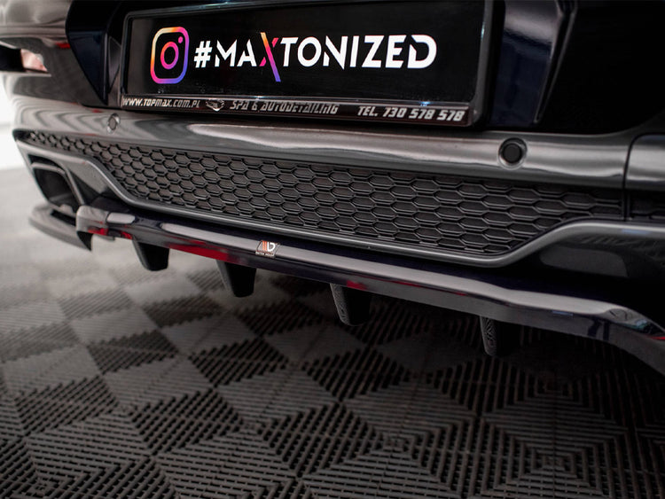 Central Rear Splitter (Vertical Bars) V.2 BMW X4 M40i G02 - Wayside Performance 