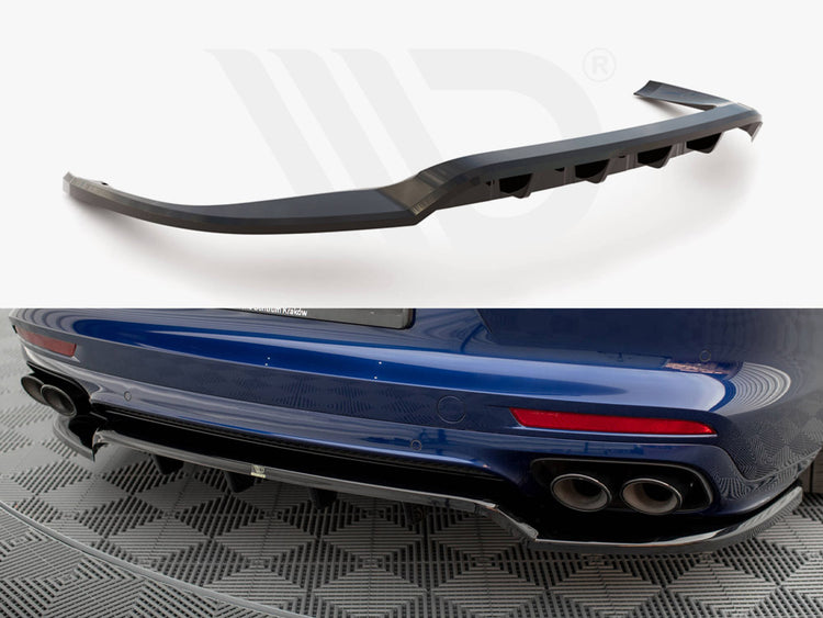 Central Rear Splitter (Vertical Bars) Porsche Panamera E-Hybrid 971 Facelift - Wayside Performance 