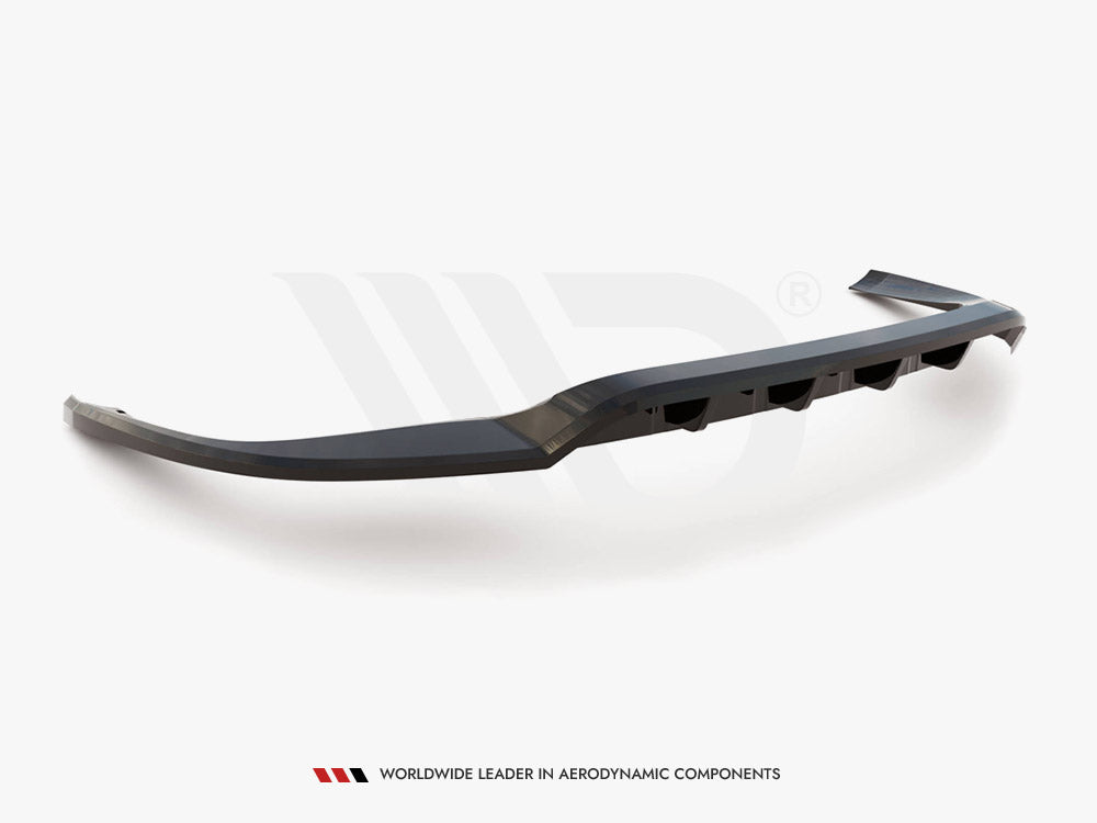 Central Rear Splitter (Vertical Bars) Porsche Panamera E-Hybrid 971 Facelift - Wayside Performance 