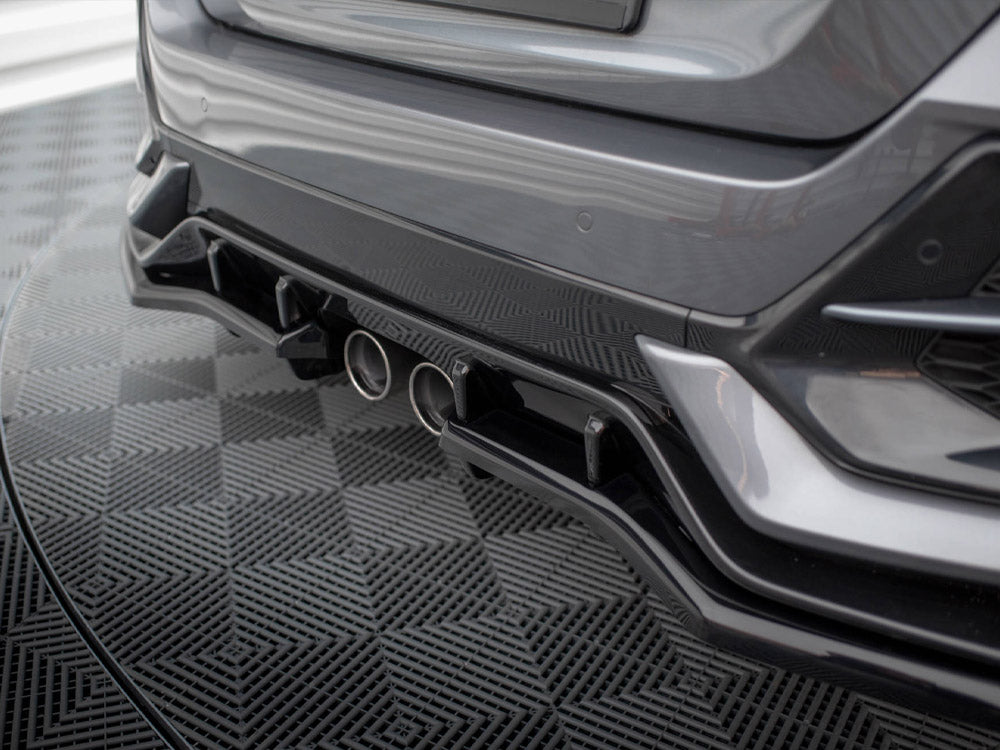 Central Rear Splitter (Vertical Bars) Honda Civic Sport Mk 10 - Wayside Performance 