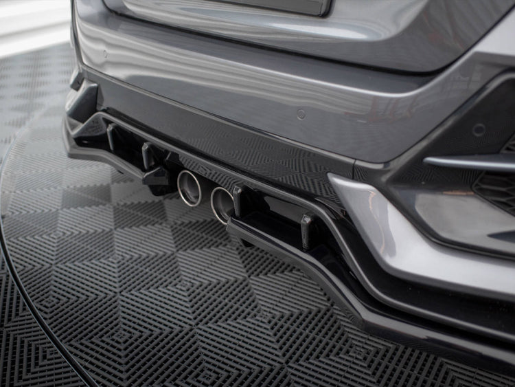 Central Rear Splitter (Vertical Bars) Honda Civic Sport Mk 10 - Wayside Performance 