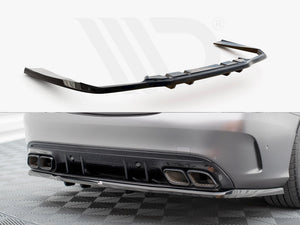 Central Rear Splitter (Vertical Bars) Mercedes-AMG C63 Sedan / Estate W205 Facelift - Wayside Performance 