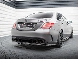 Central Rear Splitter (Vertical Bars) Mercedes-AMG C63 Sedan / Estate W205 Facelift - Wayside Performance 