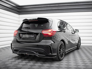 Central Rear Splitter (Vertical Bars) Mercedes-Benz A AMG-Line W176 Facelift - Wayside Performance 