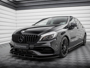 Street PRO Front Splitter Mercedes-Benz A AMG-Line W176 Facelift - Wayside Performance 