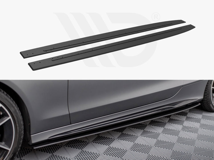 Street PRO Side Skirts Diffusers Mercedes-AMG C43 Coupe C205 Facelift - Wayside Performance 