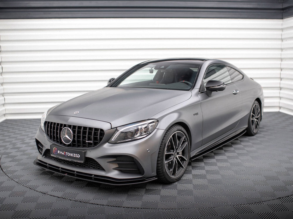 Street PRO Side Skirts Diffusers Mercedes-AMG C43 Coupe C205 Facelift - Wayside Performance 
