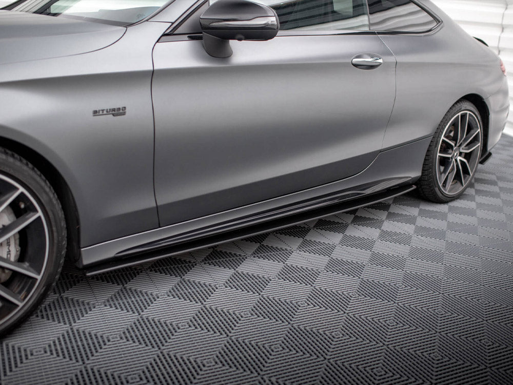 Street PRO Side Skirts Diffusers Mercedes-AMG C43 Coupe C205 Facelift - Wayside Performance 