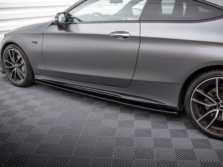 Street PRO Side Skirts Diffusers Mercedes-AMG C43 Coupe C205 Facelift - Wayside Performance 