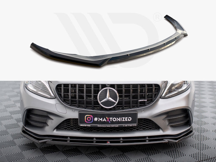 Front Splitter V.2 Mercedes-AMG C43 Coupe / Sedan C205 / W205 Facelift - Wayside Performance 