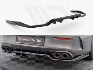 Central Rear Splitter (Vertical Bars) Mercedes-AMG C43 Coupe C205 Facelift - Wayside Performance 