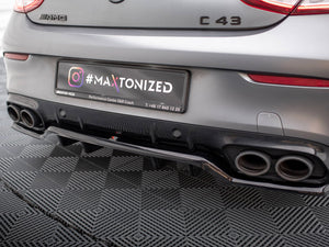 Central Rear Splitter (Vertical Bars) Mercedes-AMG C43 Coupe C205 Facelift - Wayside Performance 
