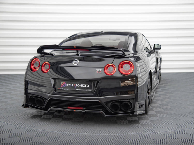 Central Rear Splitter (Vertical Bars) Nissan GTR R35 Facelift - Wayside Performance 